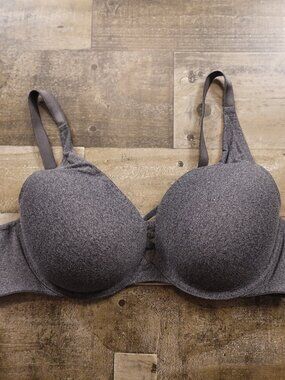 Torrid XO Plunge Push-Up Bra Women's 42C Gray Lace-Up Front